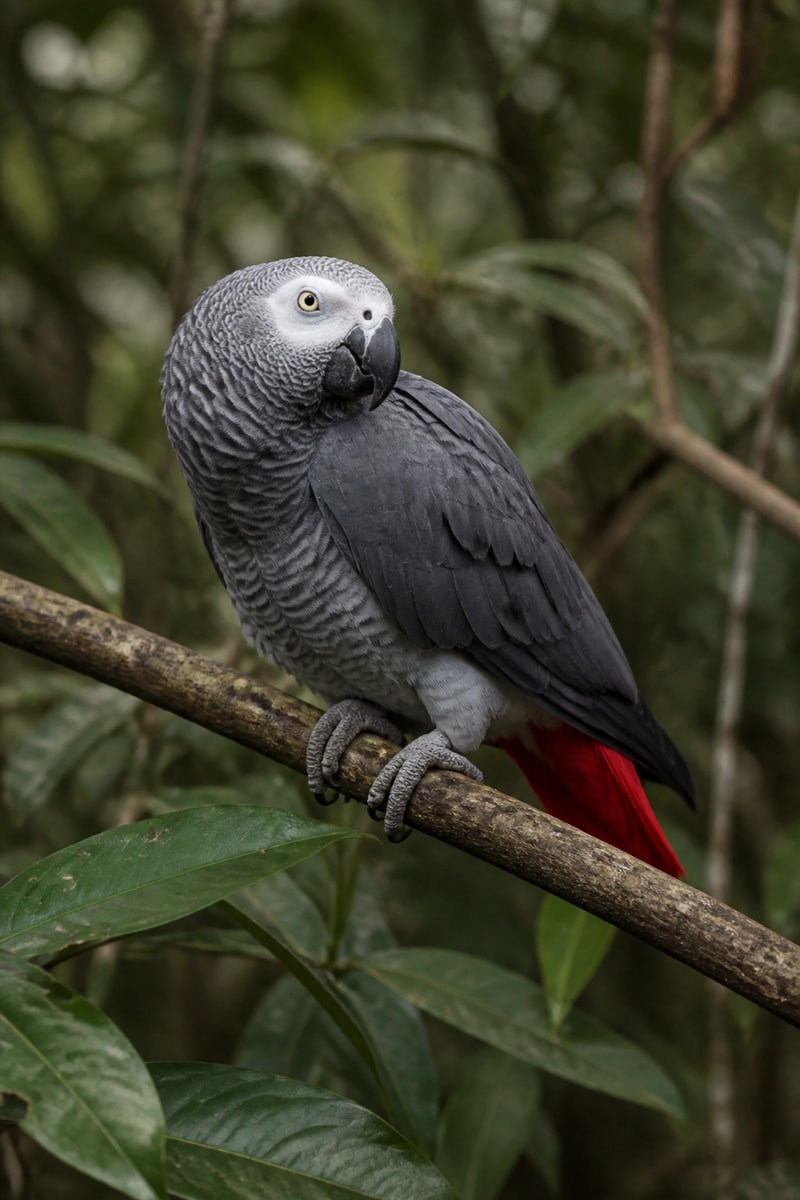 African Grey Parrot (Psittacus erithacus)