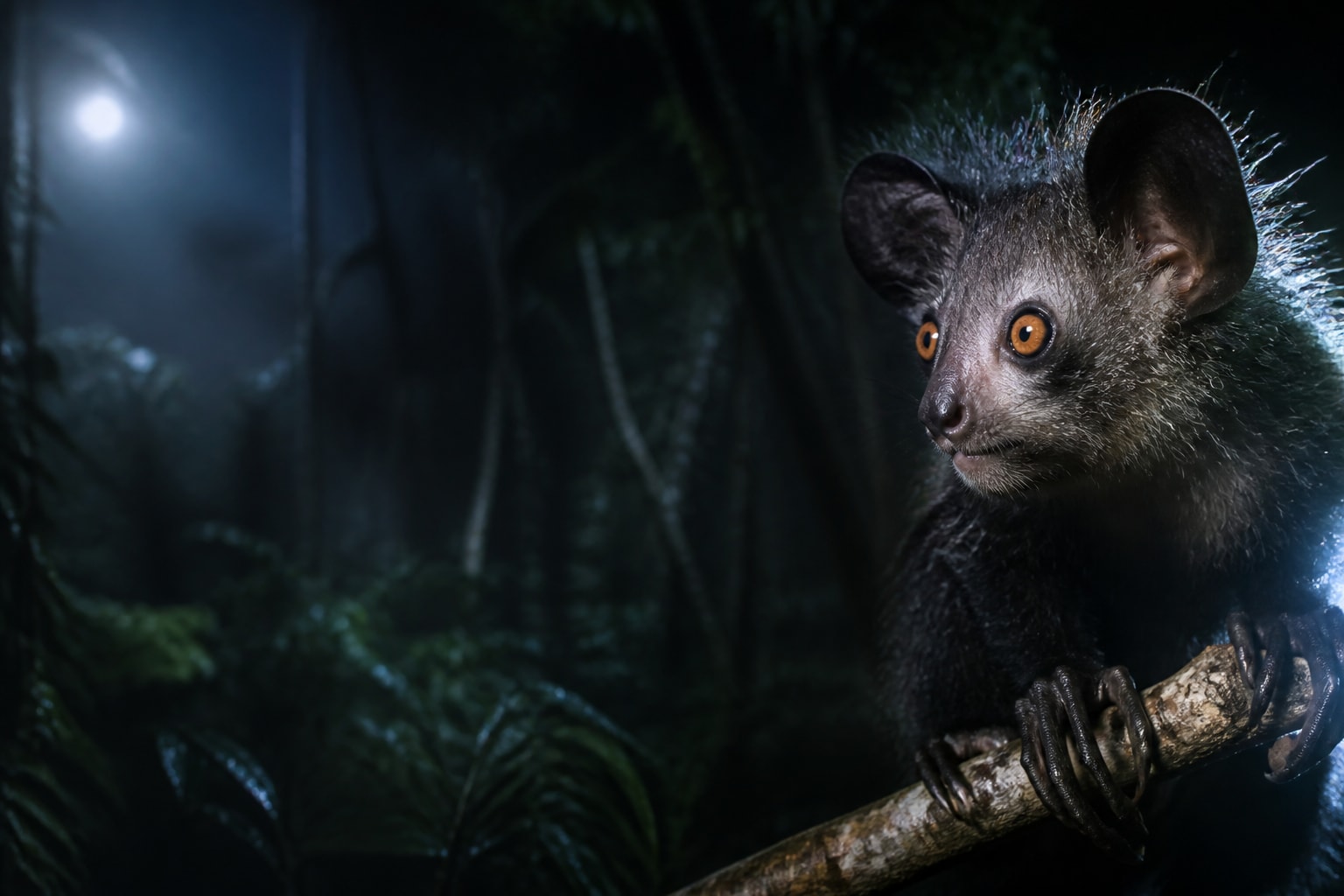 Aye-aye (Daubentonia madagascariensis) in the wild — Catch'Um species field guide