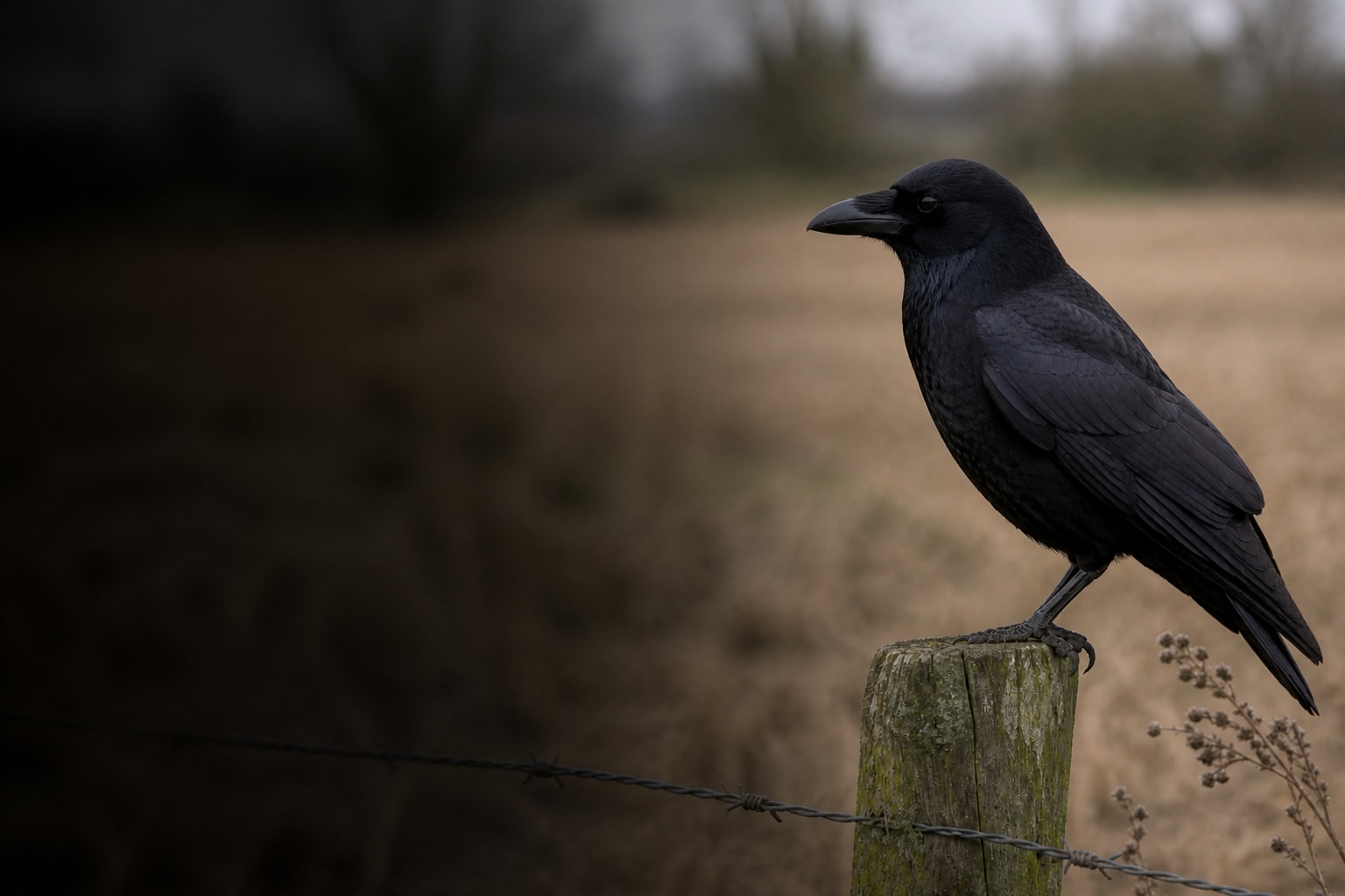 Carrion Crow (Corvus corone) in the wild — Catch'Um species field guide