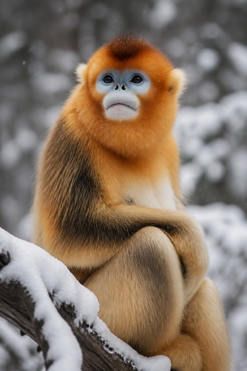 Golden Snub-nosed Monkey (Rhinopithecus roxellana)