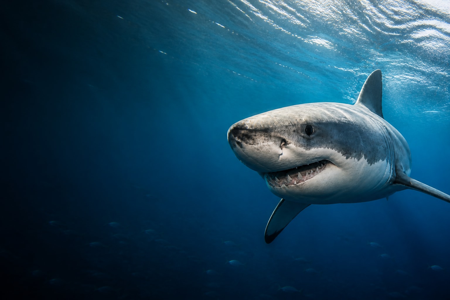 Great White Shark (Carcharodon carcharias) in the wild — Catch'Um species field guide