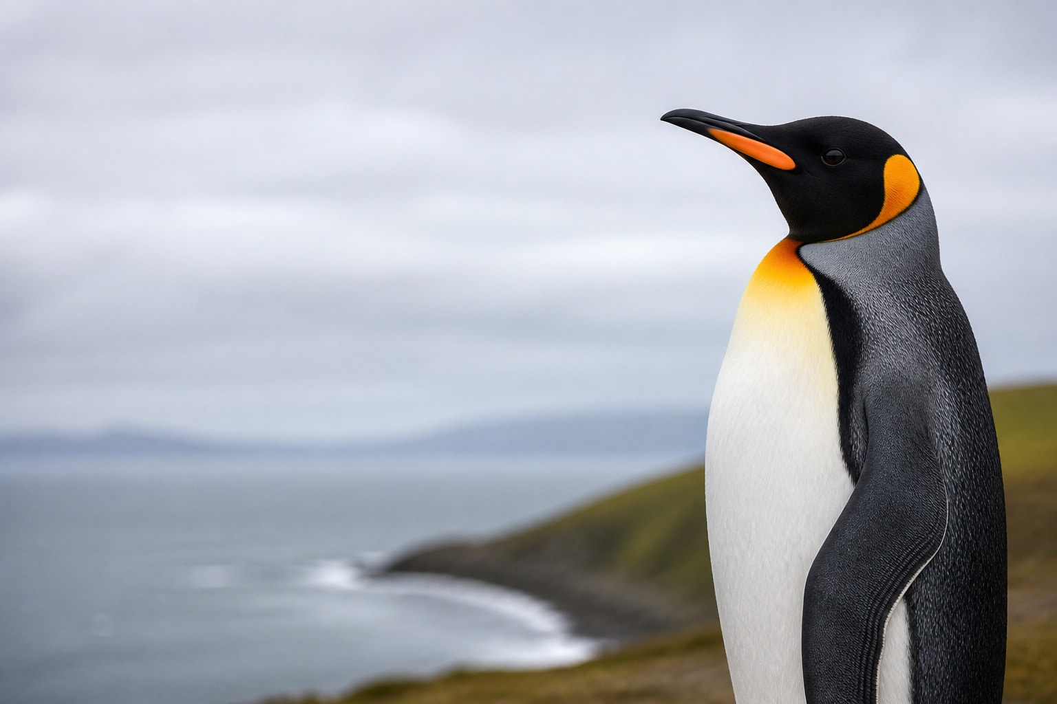 King Penguin (Aptenodytes patagonicus) in the wild — Catch'Um species field guide