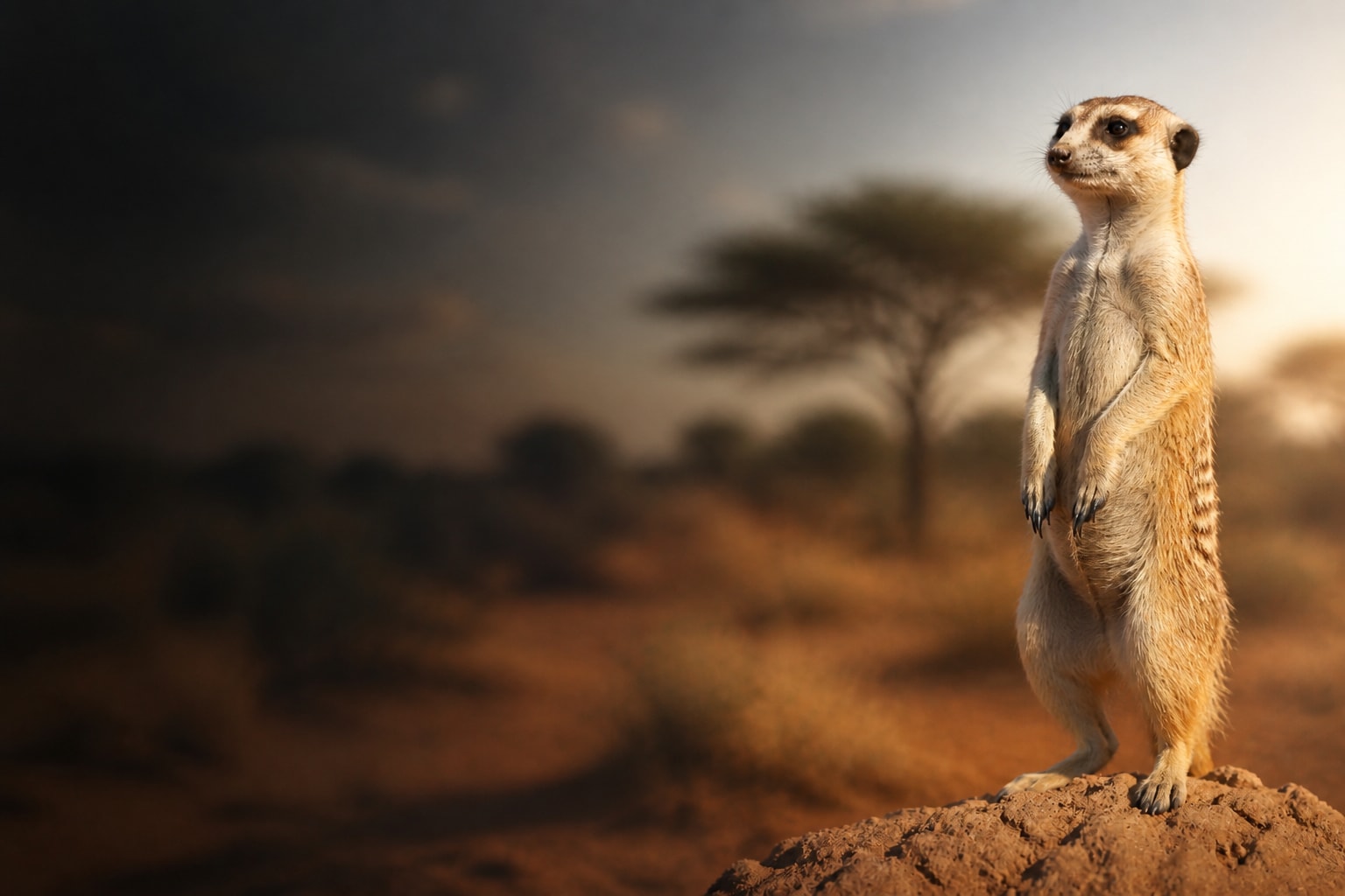 Meerkat (Suricata suricatta) in the wild — Catch'Um species field guide