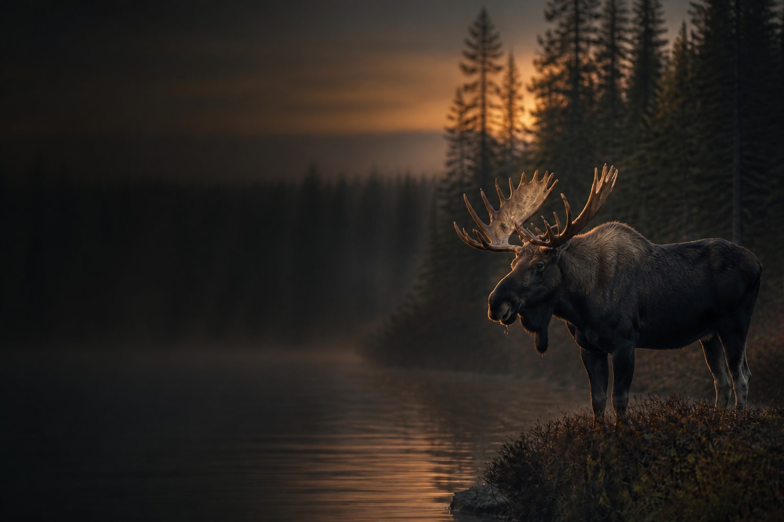 Moose (Alces alces) in the wild — Catch'Um species field guide