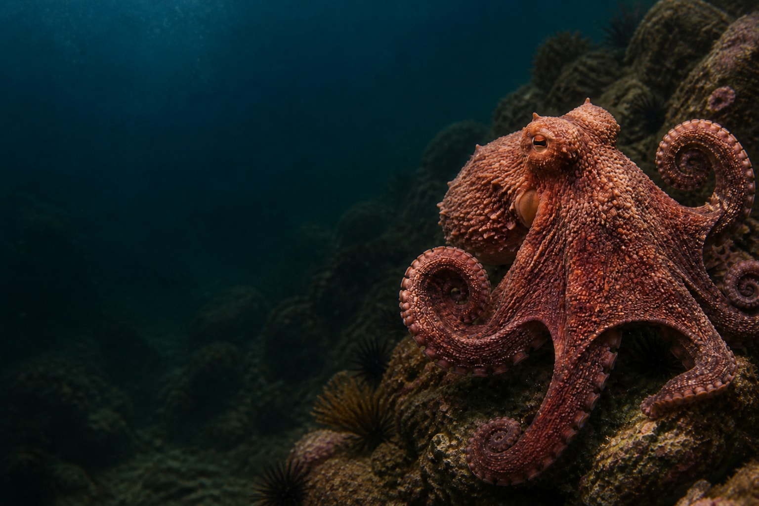 Octopus (Octopus vulgaris) in the wild — Catch'Um species field guide
