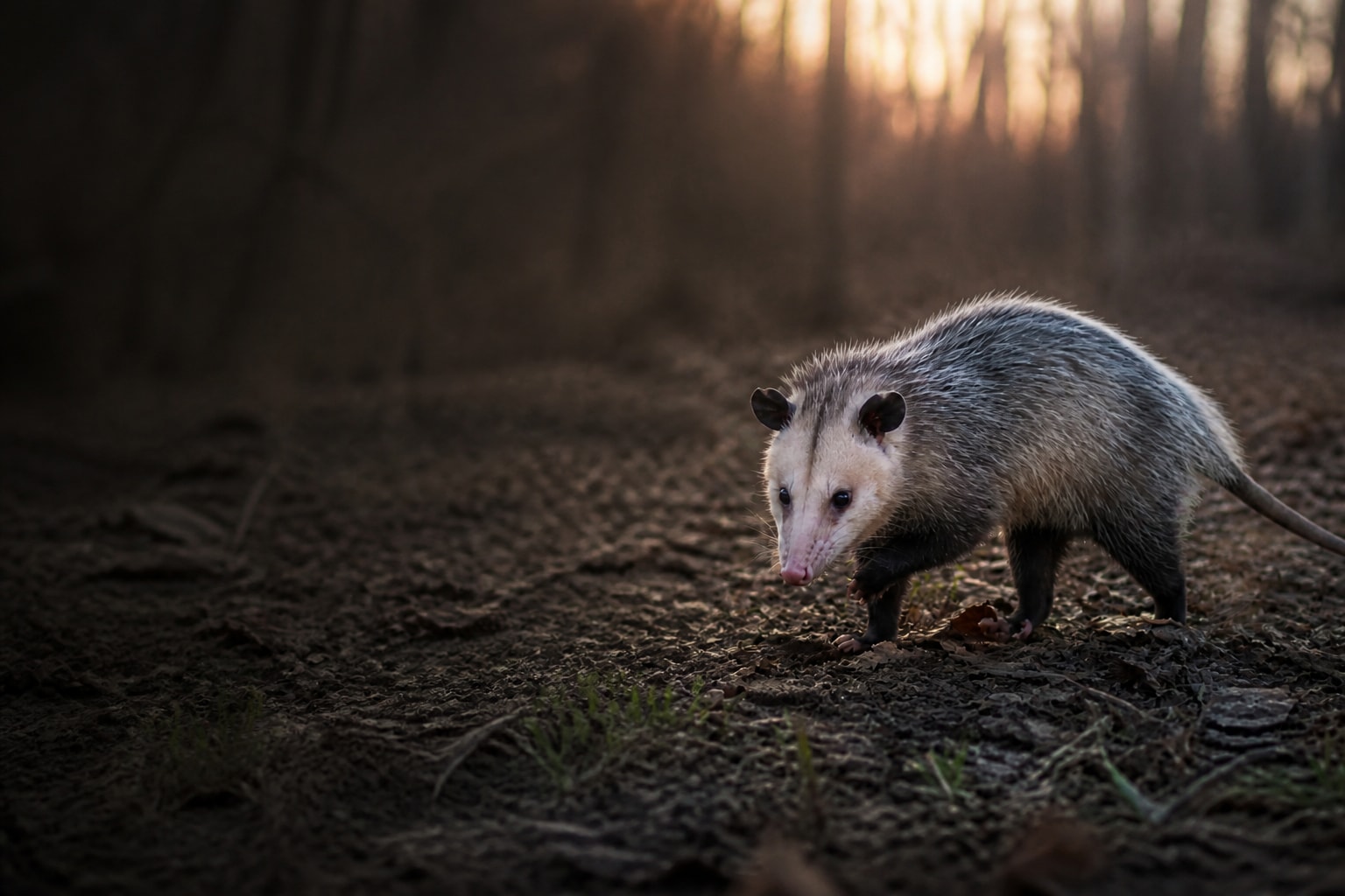 Opossum (Didelphis virginiana) in the wild — Catch'Um species field guide