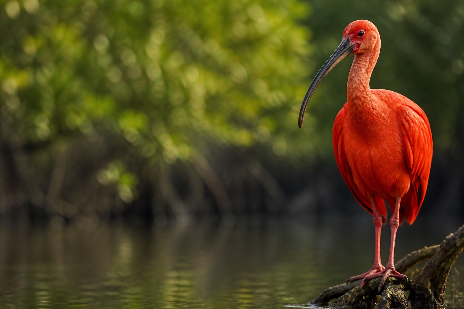 Scarlet Ibis (Eudocimus ruber) in the wild — Catch'Um species field guide