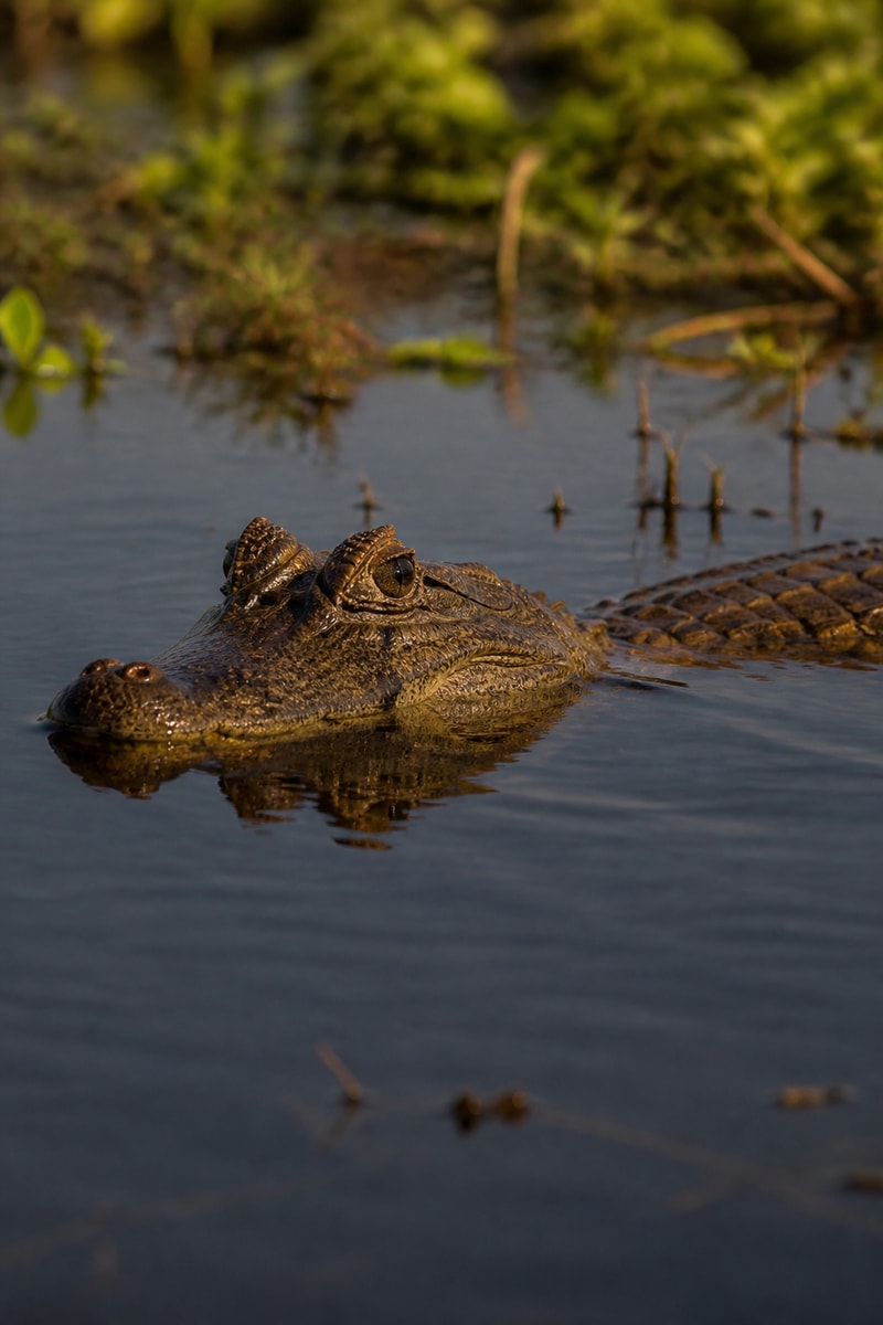 Spectacled Caiman (Caiman crocodilus) wildlife photograph