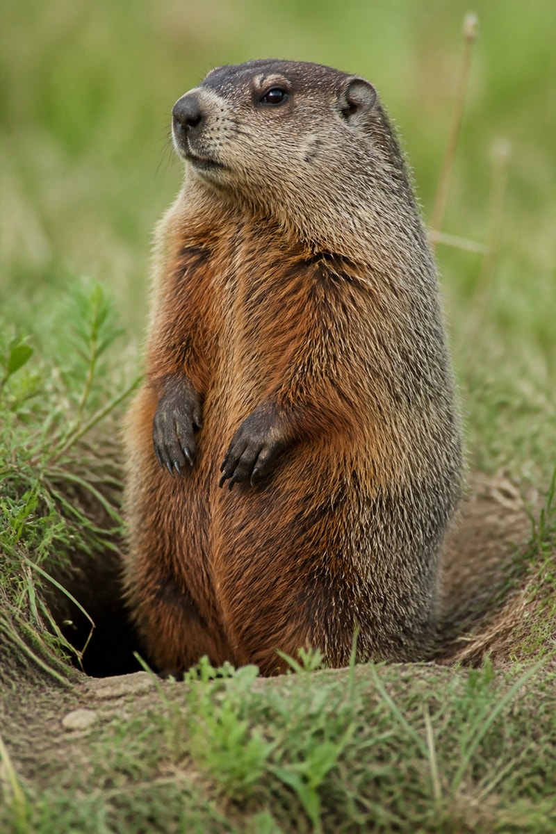 Woodchuck (Marmota monax) wildlife photograph